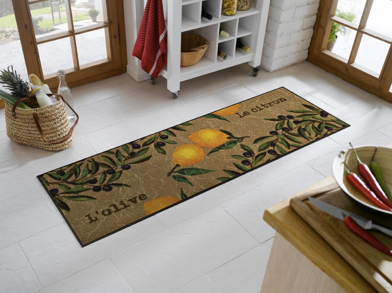 Коврик для дома wash+dry Le Citron 60x180