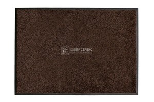 Ворсовый ковер на резиновой основе Iron-Horse black brown 60x85