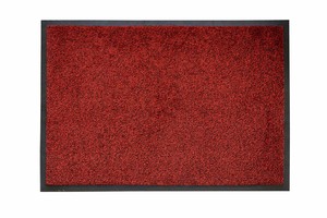 Ворсовый ковер на резиновой основе Iron-Horse black scarlet 60x85